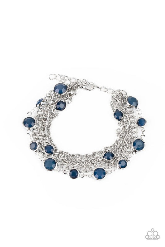 Glossy Goddess - Blue - Paparazzi Bracelet Image