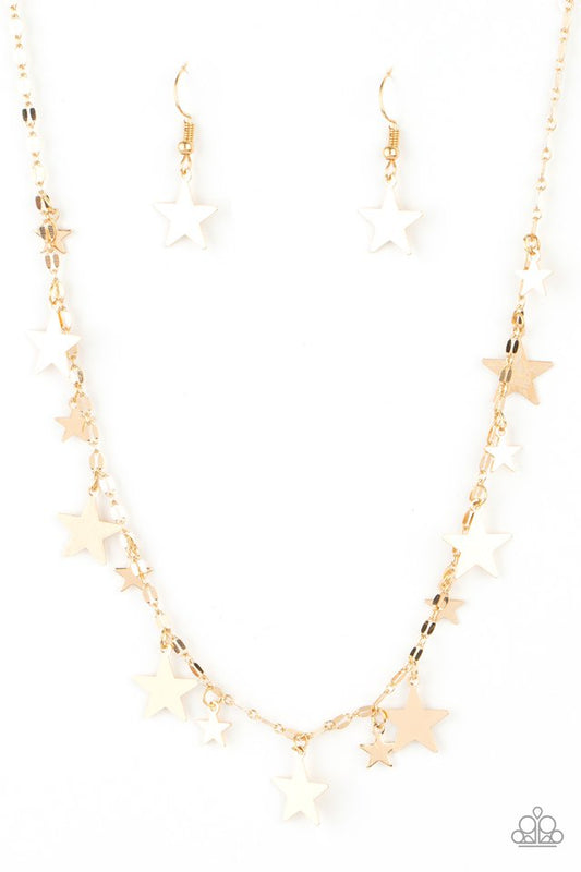 ​Starry Shindig - Gold - Paparazzi Necklace Image