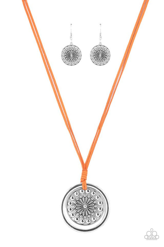 One MANDALA Show - Orange - Paparazzi Necklace Image