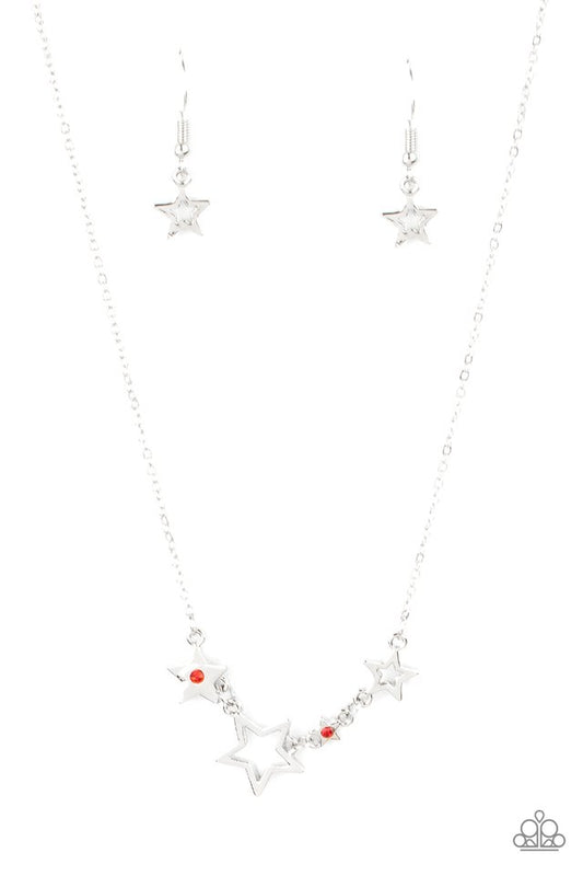 Proudly Patriotic - Red - Paparazzi Necklace Image
