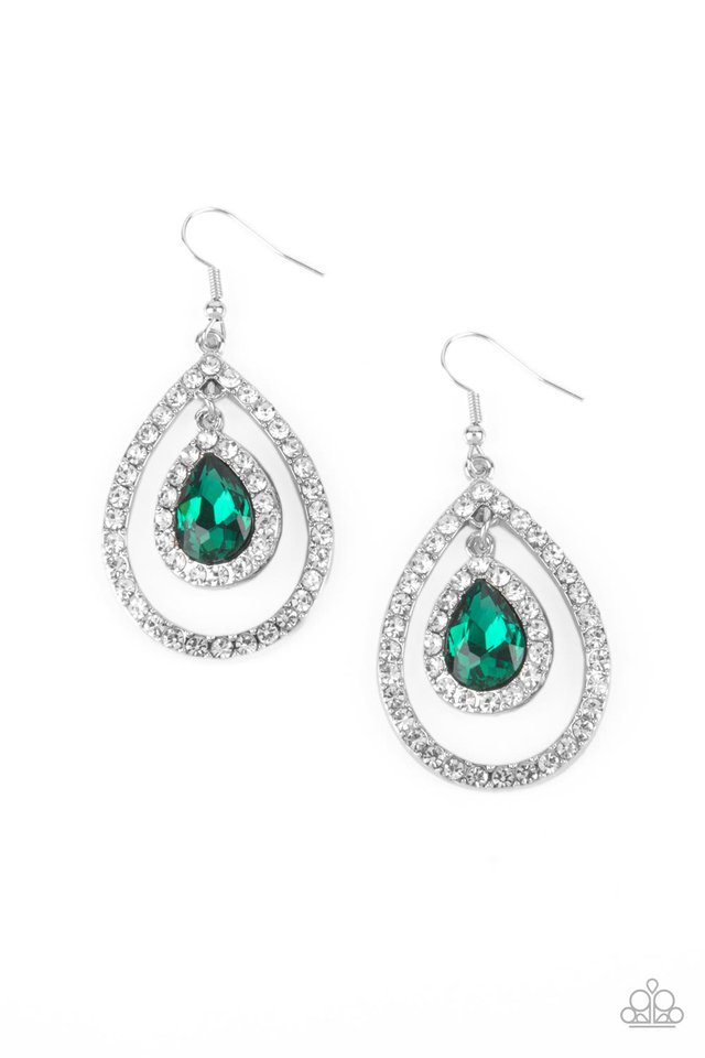 ​Blushing Bride - Green - Paparazzi Earring Image