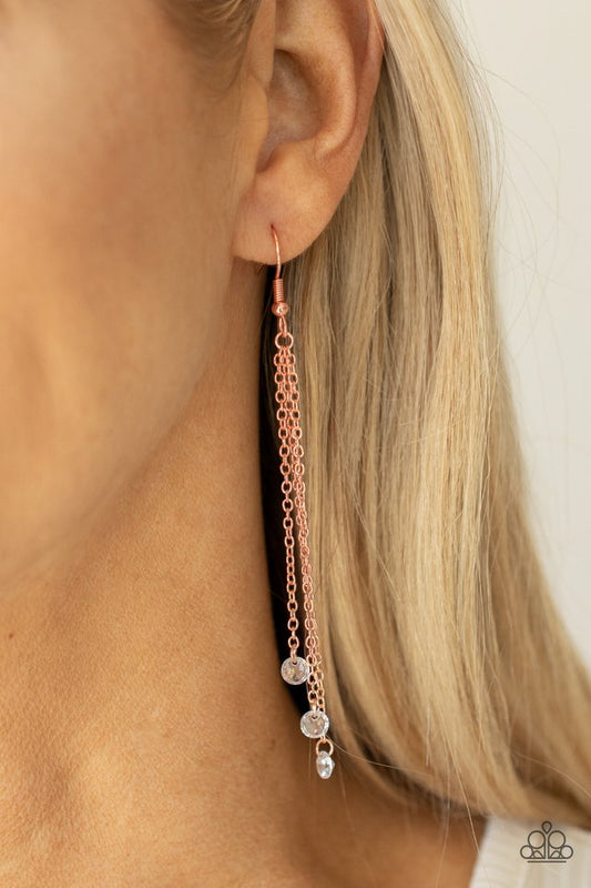 ​Divine Droplets - Copper - Paparazzi Earring Image