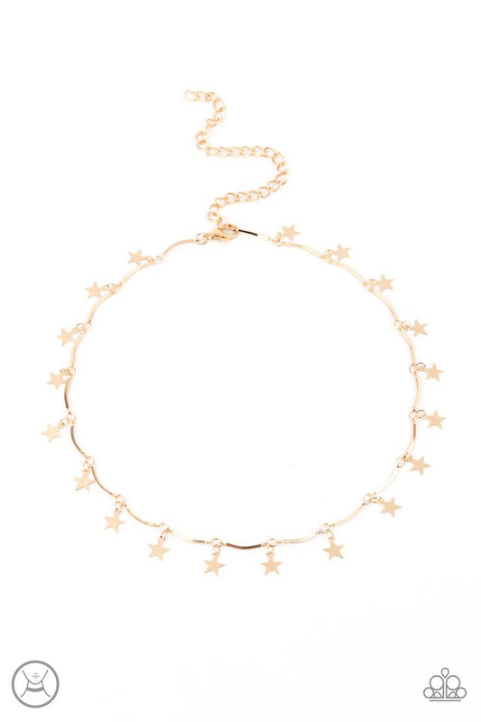 Little Miss Americana - Gold - Paparazzi Necklace Image