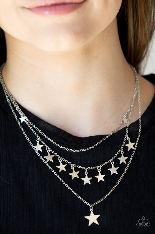 Americana Girl - Silver - Paparazzi Necklace Image