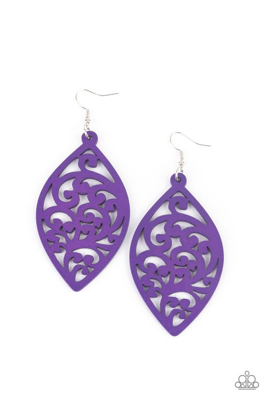 Coral Garden - Purple - Paparazzi Earring Image