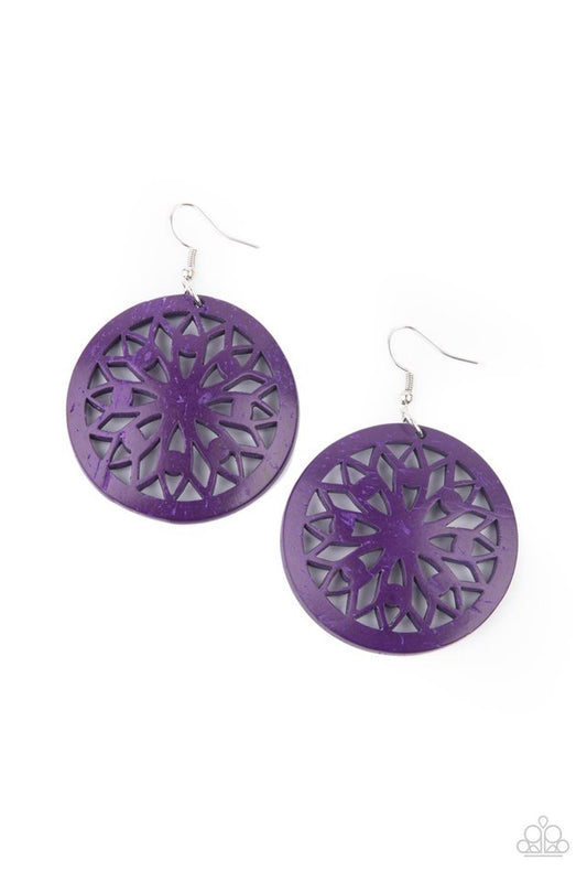Ocean Canopy - Purple - Paparazzi Earring Image