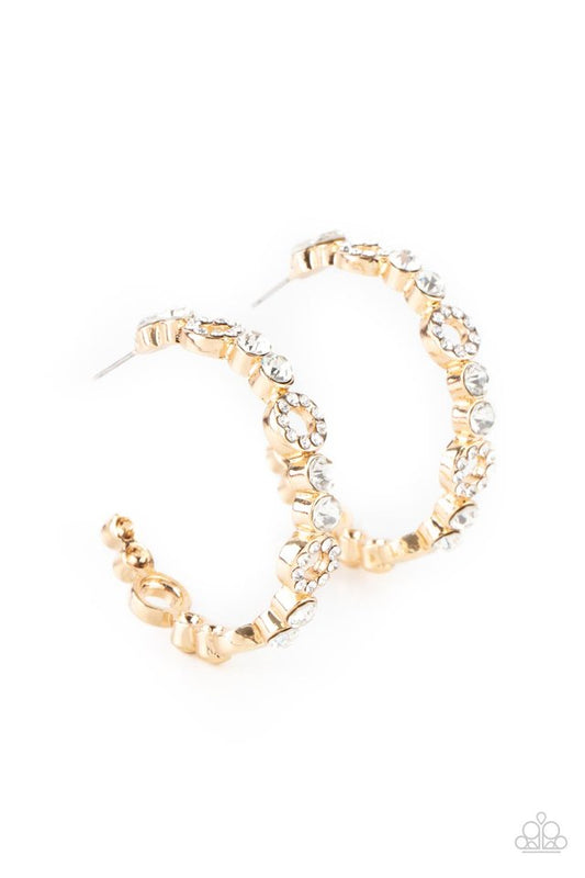 Swoon-Worthy Sparkle - Gold - Paparazzi Earring Image