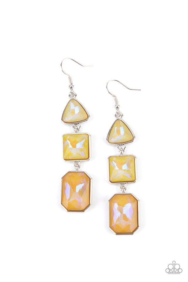 Cosmic Culture - Yellow - Paparazzi Earring Image
