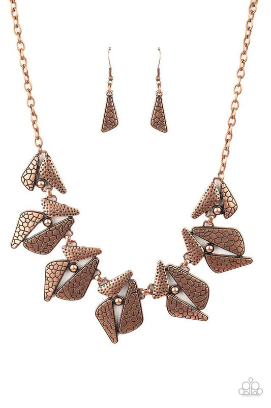 Extra Expedition - Copper - Paparazzi Necklace Image