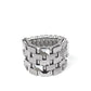 Paparazzi Ring ~ Checkered Couture - Silver