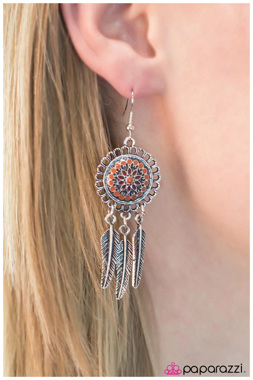 Paparazzi Earring ~ Not All Who Wander - Orange