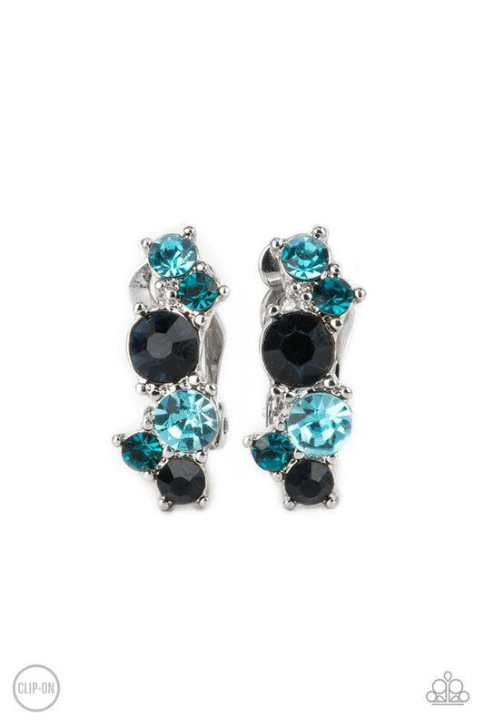 Cosmic Celebration - Blue - Paparazzi Earring Image