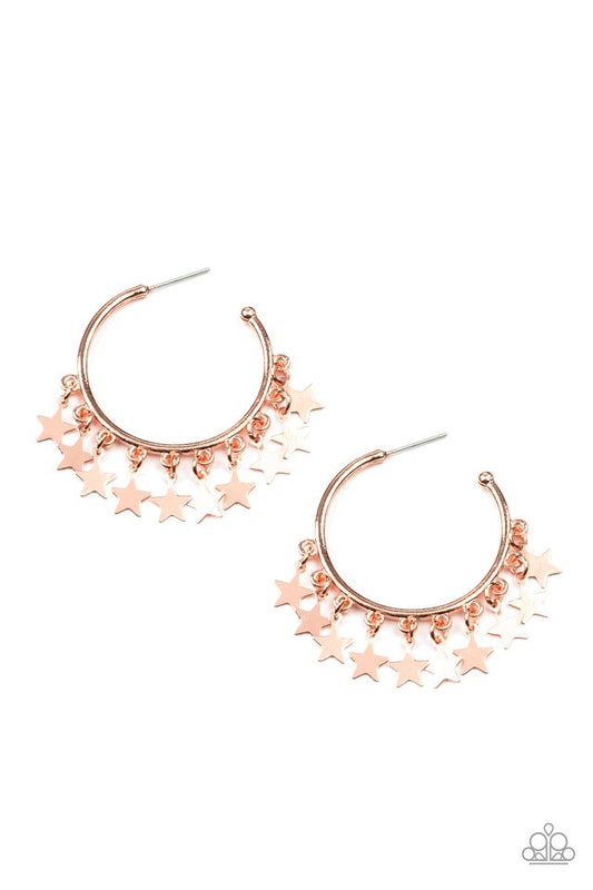 Happy Independence Day - Copper - Paparazzi Earring Image