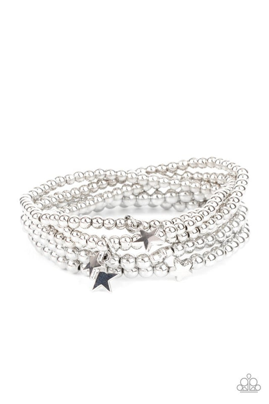 American All-Star - Silver - Paparazzi Bracelet Image