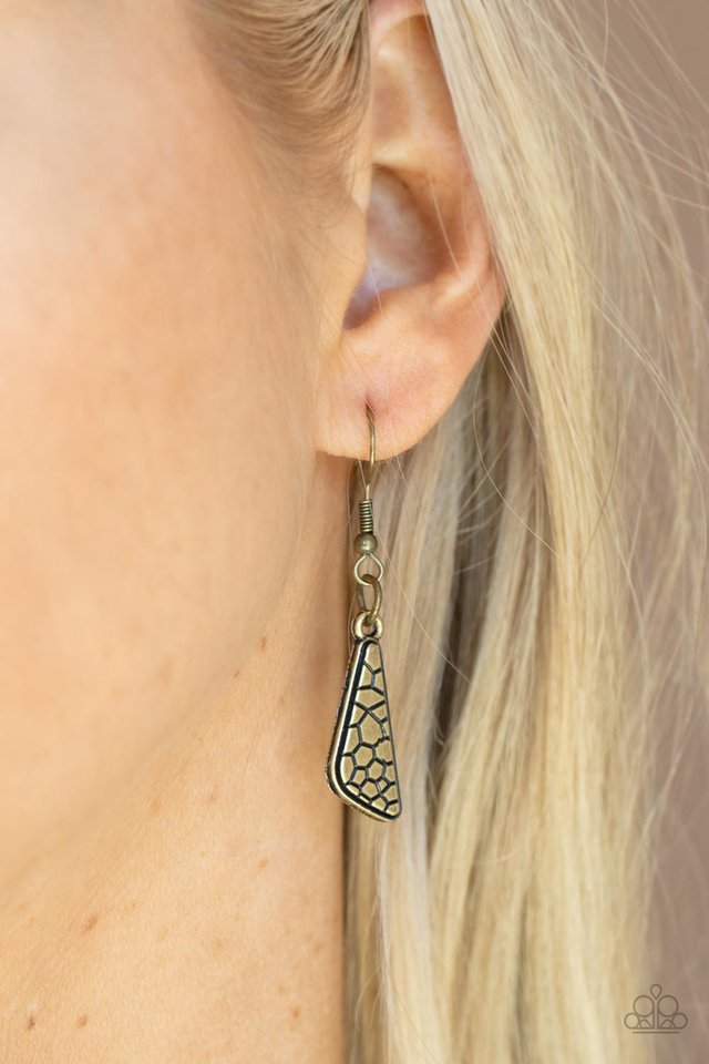 Extra Expedition - Brass - Paparazzi Necklace Image