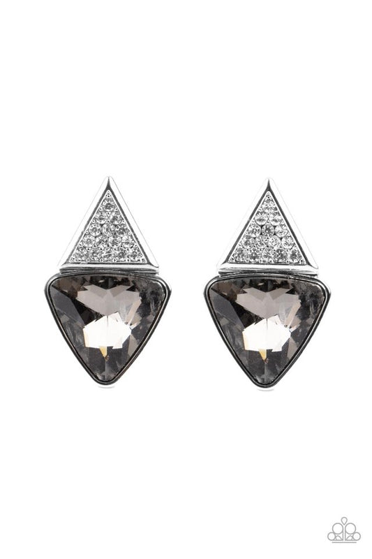 Risky Razzle - Silver - Paparazzi Earring Image