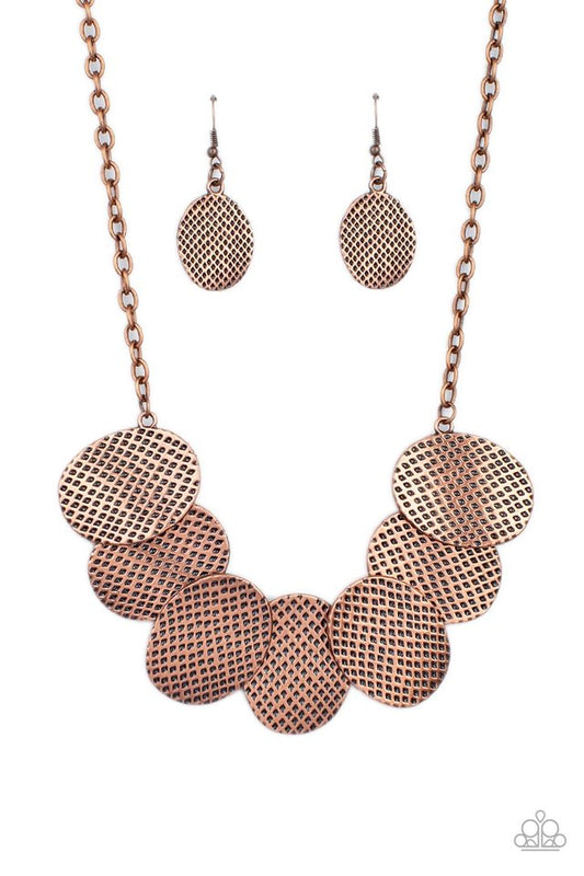Industrial Wave - Copper - Paparazzi Necklace Image