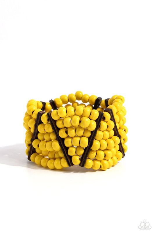 ​Way Off TROPIC - Yellow - Paparazzi Bracelet Image