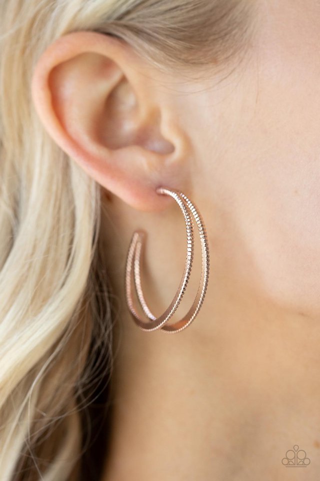 Paparazzi rose store gold hoops