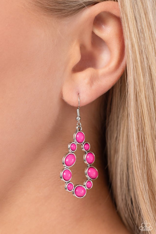 ​POP-ular Party - Pink - Paparazzi Earring Image