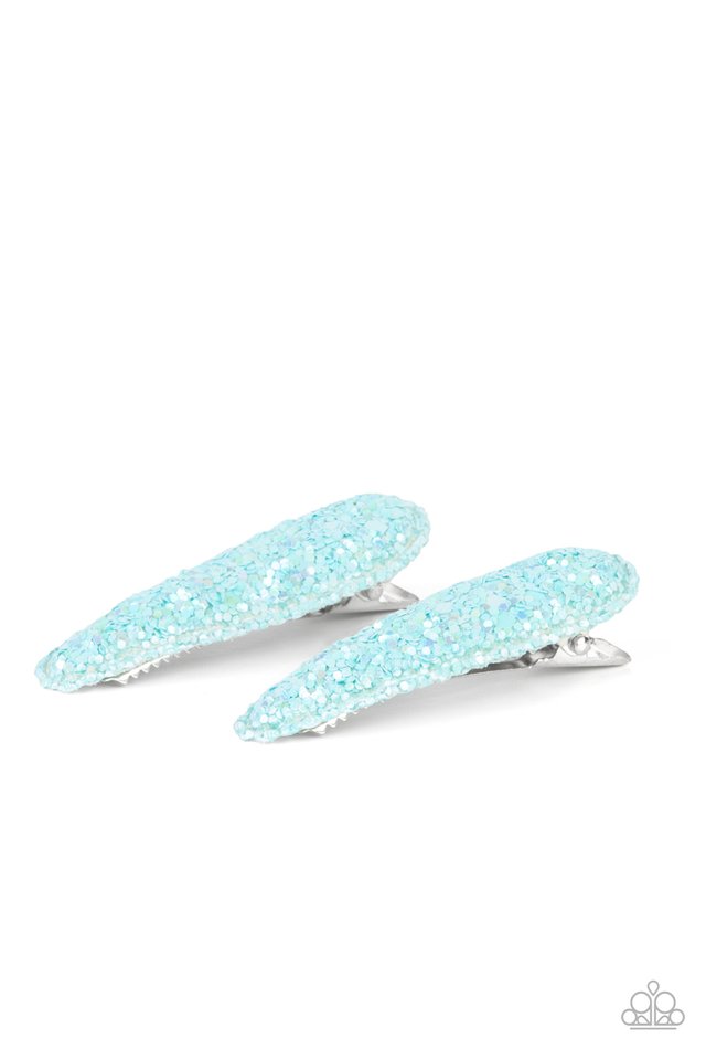 Bedazzling Beauty Multi-color Blue and Green Rhinestone Hair Clip -  Paparazzi Accessories