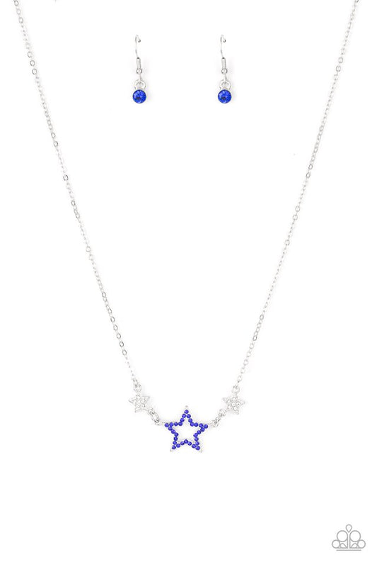 United We Sparkle - Blue - Paparazzi Necklace Image