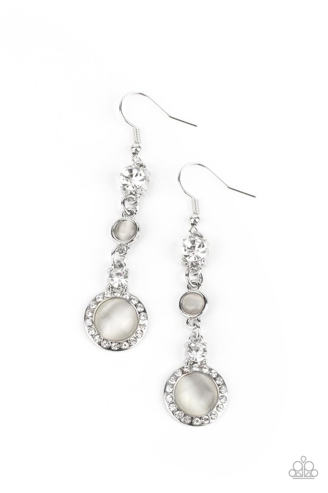 Epic Elegance - White - Paparazzi Earring Image