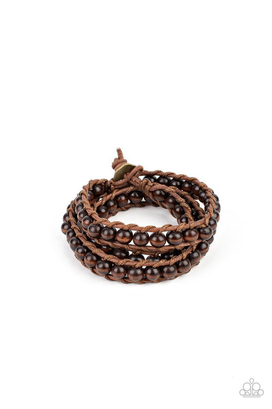 Pine Paradise - Brown - Paparazzi Bracelet Image