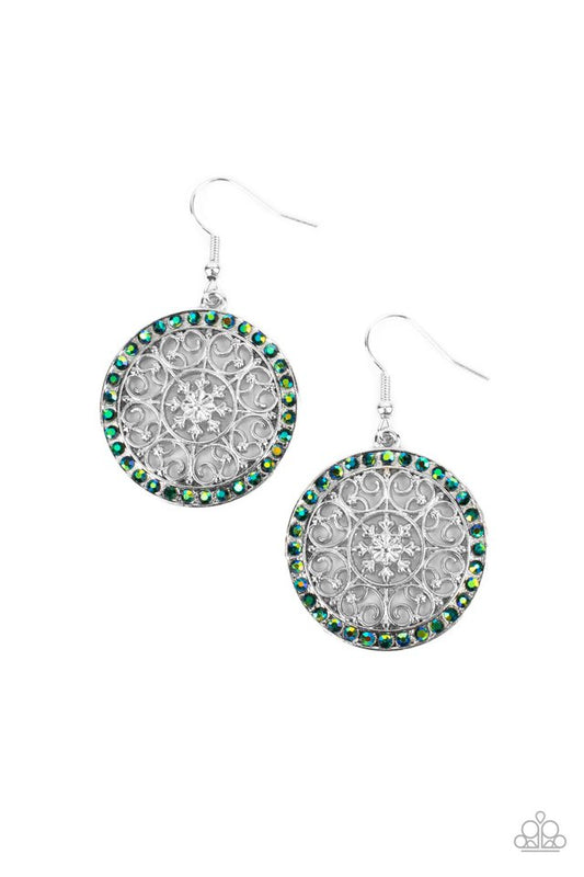 ​Bollywood Ballroom - Green - Paparazzi Earring Image