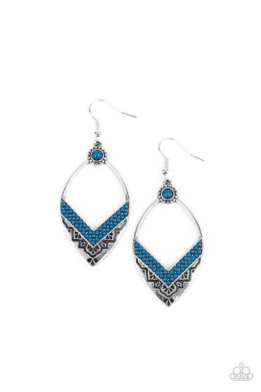 Indigenous Intentions - Blue - Paparazzi Earring Image