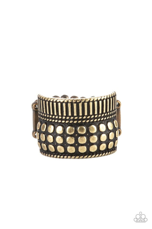 Tenacious Texture - Brass - Paparazzi Ring Image