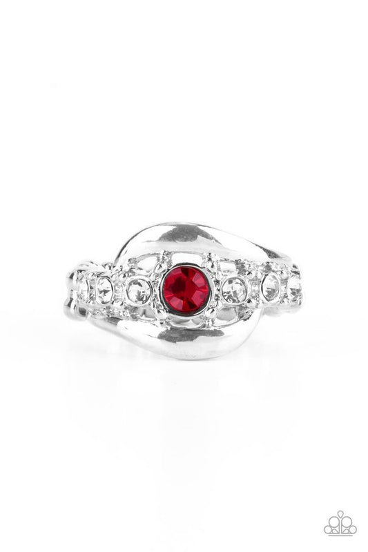 Graceful Gallantry - Red - Paparazzi Ring Image