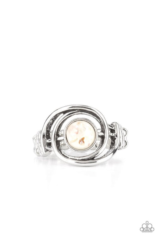 Celestial Karma - White - Paparazzi Ring Image