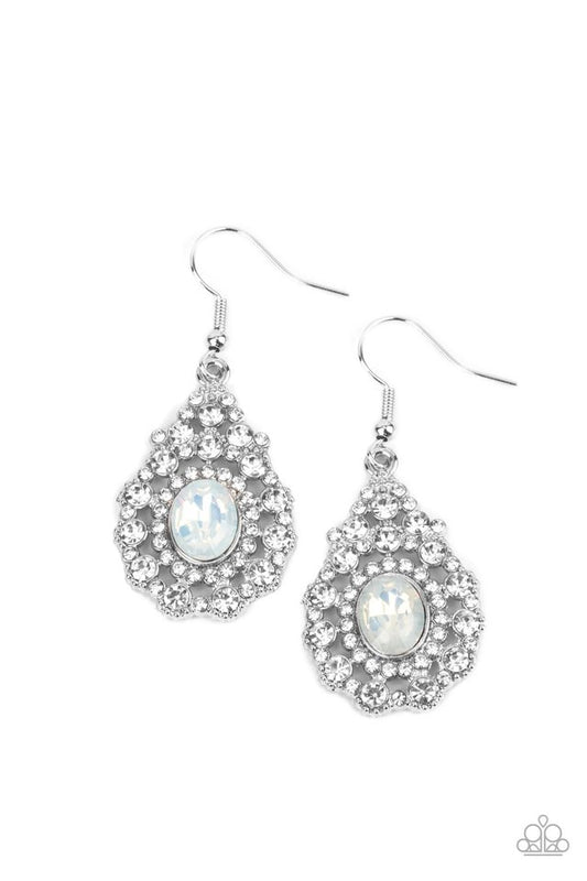 Celestial Charmer - White - Paparazzi Earring Image
