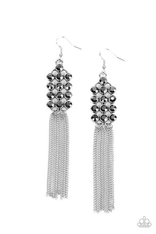 Tasteful Tassel - Silver - Paparazzi Earring Image