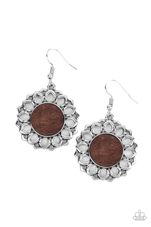 Farmhouse Fashionista - Brown - Paparazzi Earring Image
