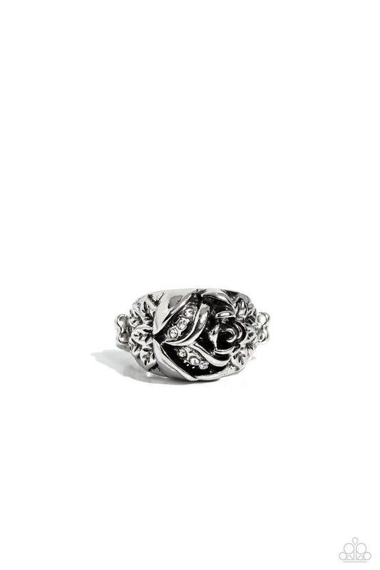 Rose Garden Refinement - White - Paparazzi Ring Image