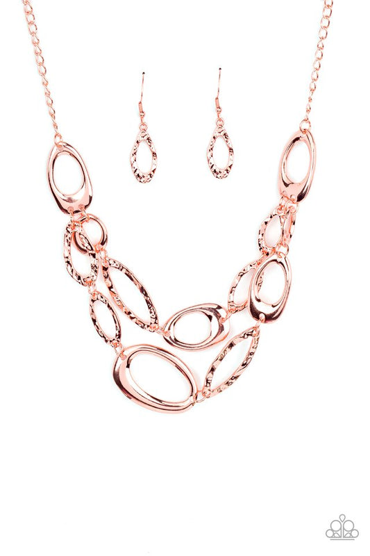 Game OVAL - Copper - Paparazzi Necklace Image