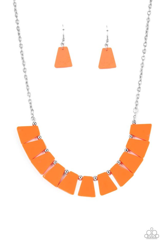 Vivaciously Versatile - Orange - Paparazzi Necklace Image