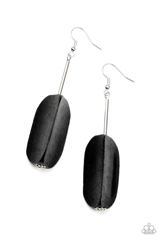 Tamarack Trail - Black - Paparazzi Earring Image