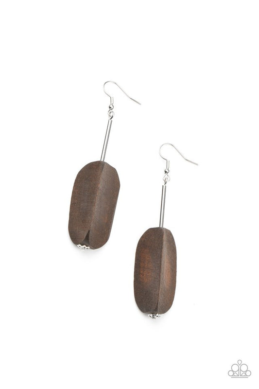 Tamarack Trail - Brown - Paparazzi Earring Image