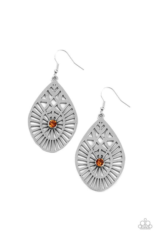 Modern Mural - Brown - Paparazzi Earring Image