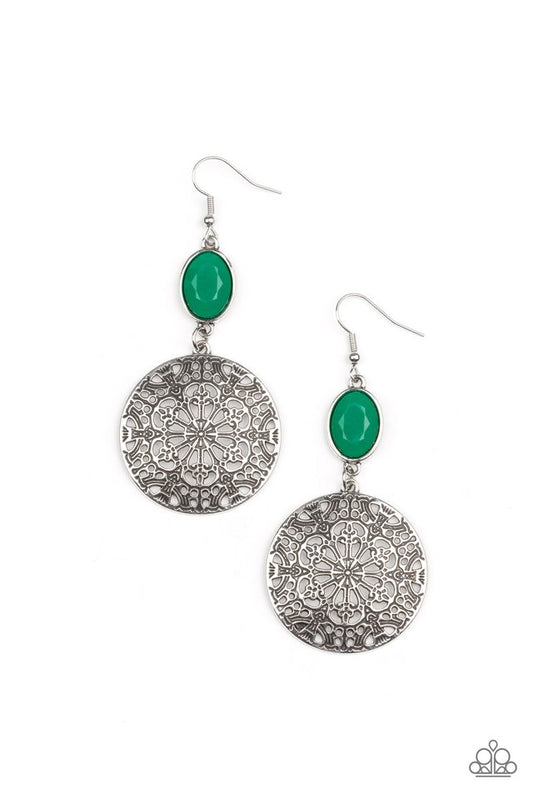 Eloquently Eden - Green - Paparazzi Earring Image