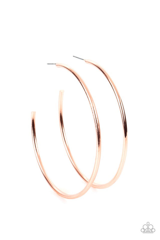 Mega Metro - Copper - Paparazzi Earring Image
