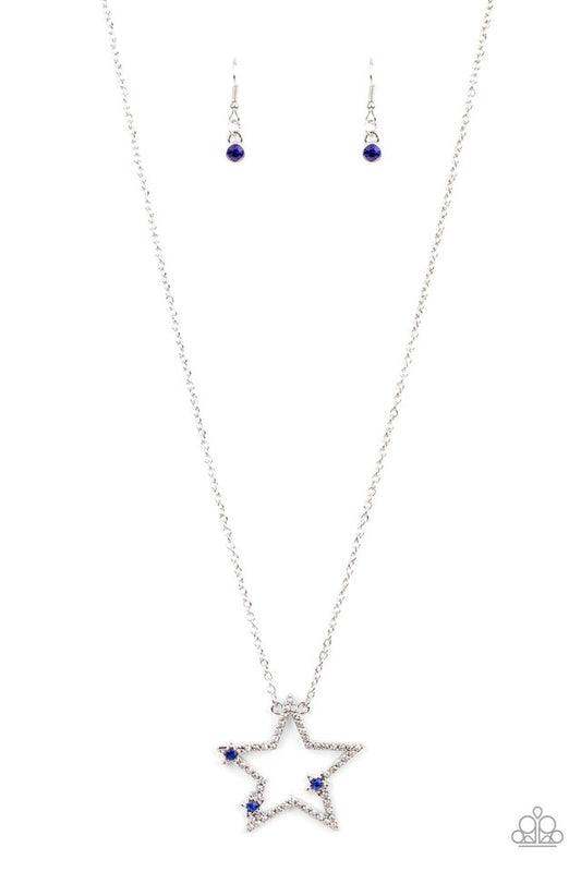 I Pledge Allegiance to the Sparkle - Blue - Paparazzi Necklace Image