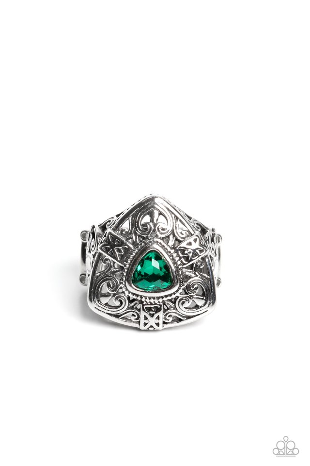 Charismatic Couture - Green - Paparazzi Ring Image