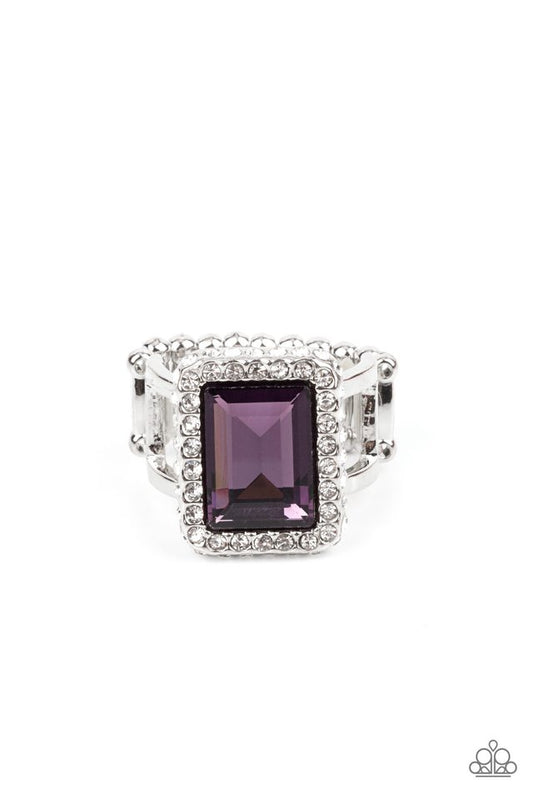 Glamorously Glitzy - Purple - Paparazzi Ring Image