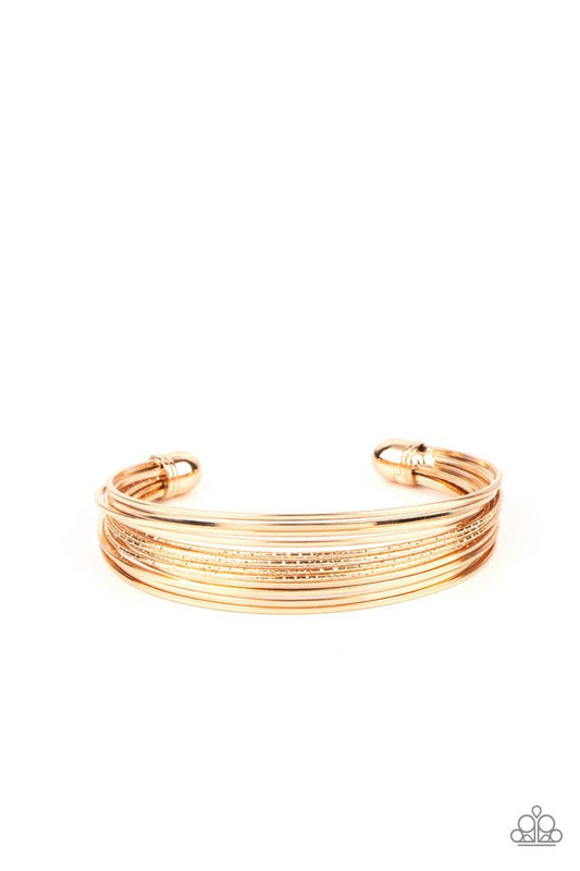 This Girl is on WIRE - Gold - Paparazzi Bracelet Image