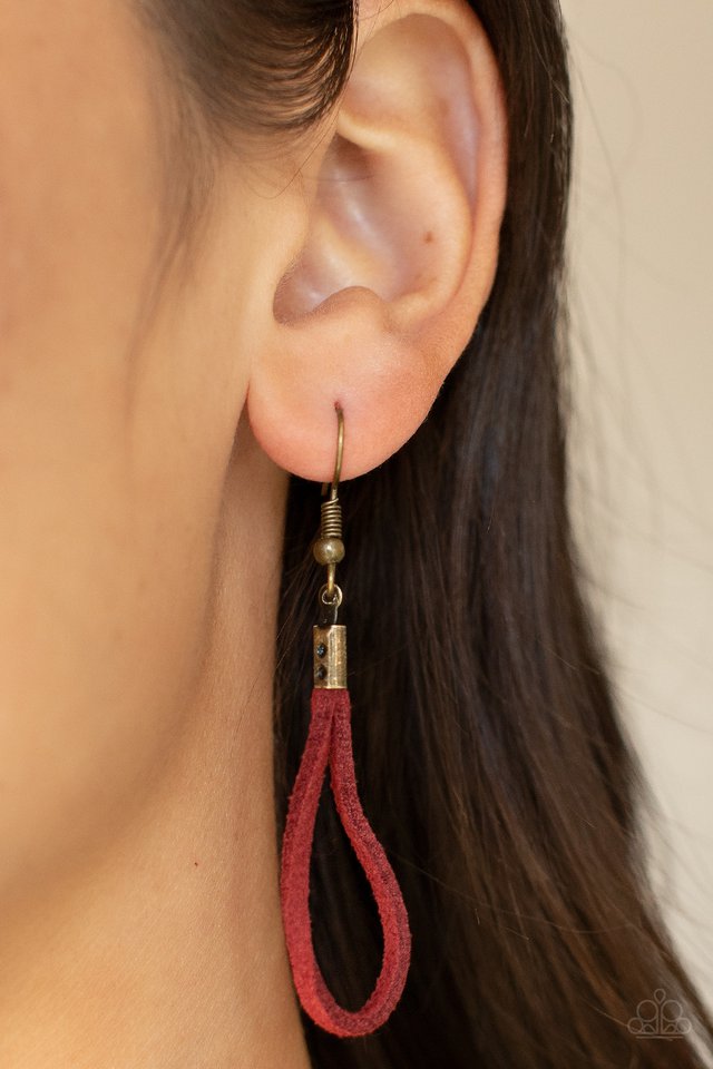 ​Noticeably Nomad - Red - Paparazzi Necklace Image