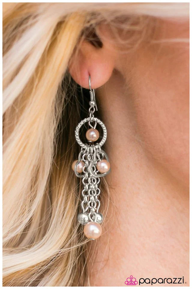 Paparazzi Earring ~ She Will Be Loved - Brown